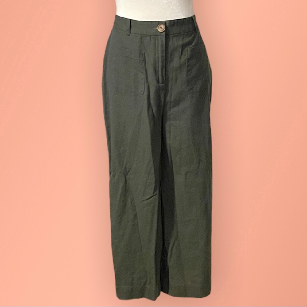 Olive Green loose fit ankle pants